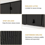 KINYING Outdoor Horizontal Storage Sheds, 37 Cu.ft Outdoor Storage Cabinet - Image 9