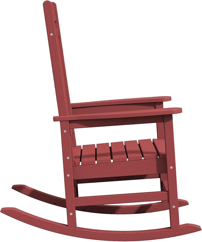 Oversized Outdoor Rocking Chairs Set of 4, HDPE Porch Rockers - Image 10