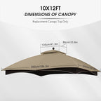 MASTERCANOPY 10x12 ft Replacement Canopy Top - Image 2