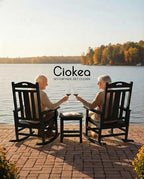 Oversized Outdoor Rocking Chairs Set of 4, 380lbs Heavy-Duty Large Patio Rocker - Image 3