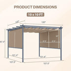 10 x 10 ft Outdoor Pergola - Image 3