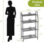 VyGrow 4 Tier Plant Stand with Wheels, Plant Shelf - Image 5