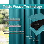 NICETOWN 2 Panels Peacock Teal Patio Curtainss Outdoor Waterproof - Image 3