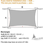 LOVE STORY Custom Size 16' x 18' Sun Shade Sail - Image 2