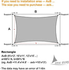 LOVE STORY Custom Size 8' x 8' Sun Shade Sail - Image 2
