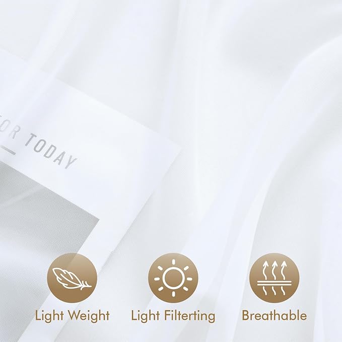 MIULEE White Outdoor Curtain for Patio Waterproof 4 Panels 54 x 96 Inch | - Image 6