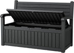 80 Gallon Deck Box Outdoor Storage Box Waterproof, Outdoor Storage Bench by Unknown