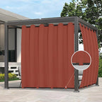 Easy-Going Outdoor Curtains for Patio 1 Panel, 110x120 inch, Terra Red | by Easy-Going