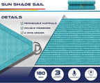 Windscreen4less 3' x 3' x 3' Sun Shade Sail Triangle Outdoor Canopy Cover UV - Image 3
