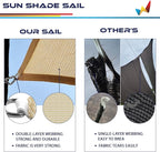 Windscreen4less 20' x 20' x 20' Sun Shade Sail Triangle Outdoor Canopy Cover UV - Image 5