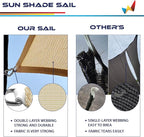 Windscreen4less 16' x 16' x 16' Sun Shade Sail Triangle Outdoor Canopy Cover UV - Image 5