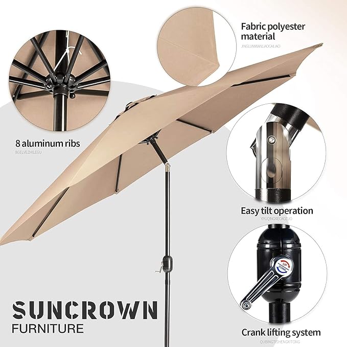 SUNCROWN Outdoor Recliner Chairs Patio Adjustable Relaxing Chair Outdoor Metal - Image 5