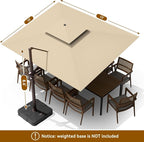 10x13FT Cantilever Patio Umbrella - Image 8