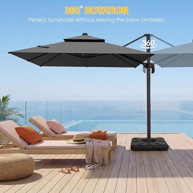 9x12 FT Patio Cantilever Umbrella - Image 5