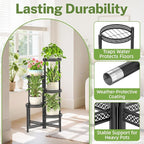 iDavosic.ly Plant Stand Indoor Outdoor, 5 Tier Iron Corner Shelf, Folding Multi - Image 5