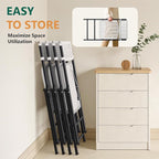 White Folding Chairs 4-Pack, Mesh Injection Molded Plastic - Image 7