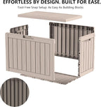 Outdoor Storage Box, 50 Gallon Waterproof Deck Box, Snap-Together Storage Bin - Image 8