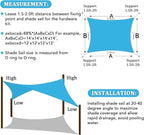 Shade&Beyond 12'x26' Sun Shade Sail Canopy Rectangle, UV Block Breathable - Image 6