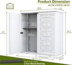 ZZM HDPE Outdoor Storage Shed, Outdoor Plastic Storage Cabinet, Horizontal - Image 3