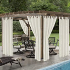 LORDTEX Indoor/Outdoor Curtains Waterproof Tab Top Patio Curtains | Sun - Image 4