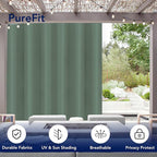 PureFit Outdoor Curtains for Patio Waterproof Weatherproof Outside Curtains | - Image 3