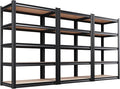 71.2''H Storage Shelves, Wood Garage Shelving, Adjustable Heavy Duty Shelving by KORVENA