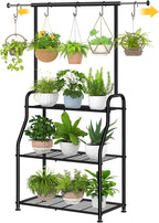 Simple Trending Plant Stand Indoor Outdoor, Heavy Duty Metal 3 Tiered Hanging by SimpleTrending
