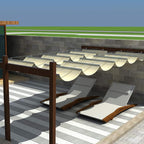 Windscreen4less 3' x 35' Retractable Sun Shade Canopy Cover Sliding Wave Shade - Image 7