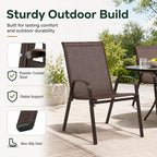 Majnesvon Outdoor Patio Chairs Set of 4, Stackable Patio Chairs, Front Porch - Image 3