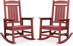SERWALL Outdoor Rocking Chair Set of 2, Oversized Patio Rocking Chair, Porch by SERWALL
