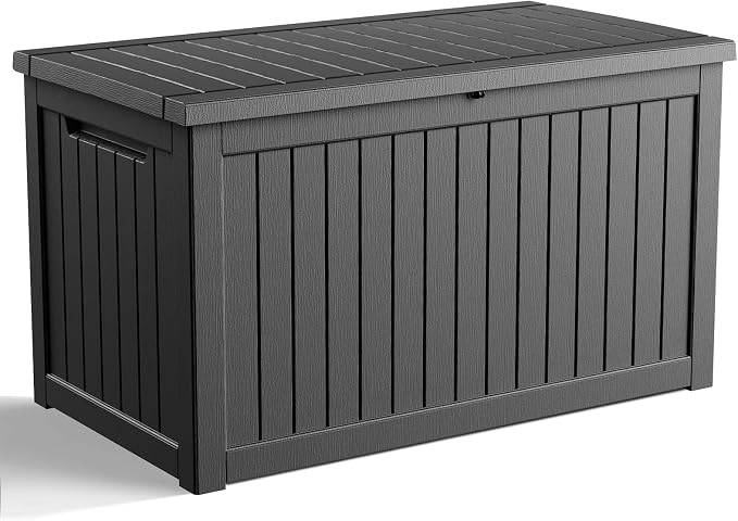 DRATO 280 Gallon Deck Boxes Outdoor Waterproof, Lockable Outdoor Storage Box by DRATOprovidesawarmandcozy