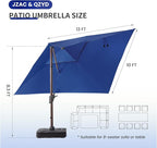 JZAC & QZYD 10x13 FT Cantilever Offset Patio Umbrella - Image 4