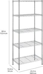 Amazon Basics 5-Shelf Adjustable Storage Shelving Unit - Image 10