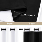MIULEE White 100% Blackout Short Curtains - Image 3