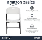 Amazon Basics Portable Folding Plastic Chair - Image 4