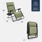 Best Choice Products Oversized Padded Zero Gravity Chair, Folding Outdoor Patio - Image 2