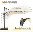 JZAC & QZYD 9x12 FT Cantilever Offset Patio Umbrella - Image 5