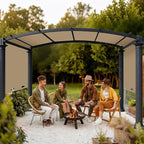 85x208 in Pergola Shade Cover for L-PG080PST Pergola | Khaki, Cover Only - Image 7