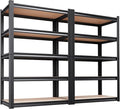 2-Pack 71.2''H Storage Shelves, Wood Garage Shelving, Adjustable Heavy Duty by KORVENA