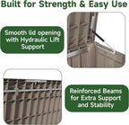 150 Gal Outdoor Storage Box Waterproof UV-Resistant Deck Box | Resin storage bin - Image 4