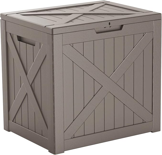 ROJIK 32 Gallon Outdoor Storage Housing Deck Box, Waterproof Patio Furniture - Image 7
