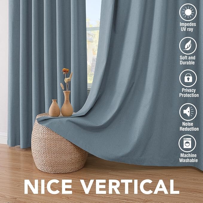 H.VERSAILTEX Linen Curtains 100% Blackout Curtains - Image 7