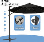 Devoko 10ft Cantilever Patio Umbrella, Round Large Outdoor Umbrella - Image 4