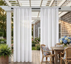 Patio Screen Non-See-Through Outdoor Curtains Waterproof Sheer Lightweight by Unknown