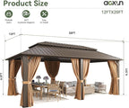 Aoxun Gazebo 20x12 Hardtop Gazebo - Image 4