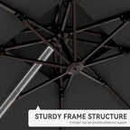 9' X 12' Cantilever Patio Umbrella Double Top Outdoor Umbrellas | Heavy Duty - Image 6