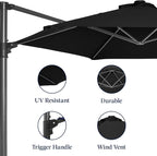 Best Choice Products 10ft Offset Cantilever Hanging Market Patio Umbrella - Image 7