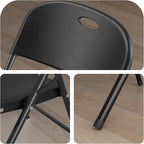 Nazhura 350 Weight Limit Heavy Duty Plastic Folding Chair - Image 4