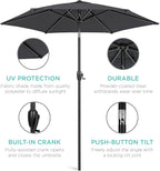 Best Choice Products 7.5ft Heavy-Duty Round Outdoor Market Table Patio Umbrella - Image 5