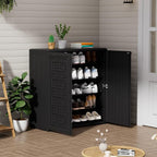 ZZM HDPE Outdoor Storage Shed, Outdoor Plastic Storage Cabinet, Horizontal - Image 4
